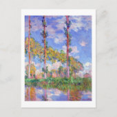 Poplars in der Sonne, Monet Postkarte (Vorderseite)