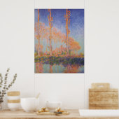 Poplars - Pappeln, Autumn - Claude Monet 1891 Poster (Küche)