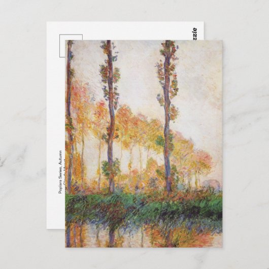 Poplars Serie, Herbst von Claude Monet Postcard Postkarte (Vorne/Hinten)