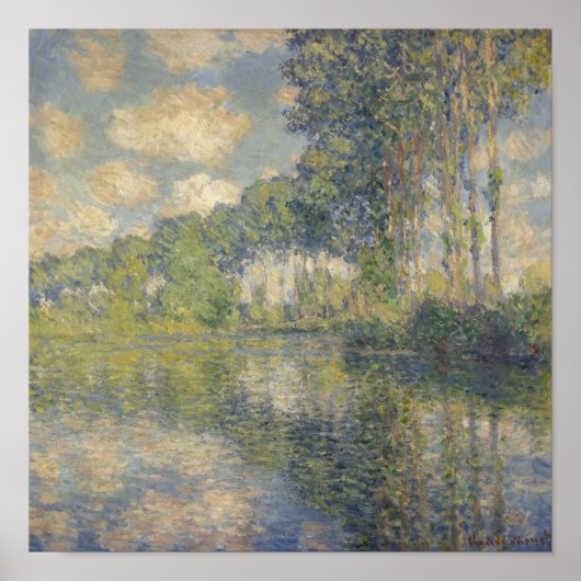 Poplars über den Epte von Claude Monet Poster (Vorne)