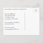 Poplars von Vincent van Gogh, Adresänderung Ankündigungspostkarte (Rückseite)