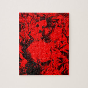 Popmusiker-Porträts in lebendigen roten Farben Kun Puzzle