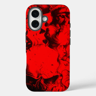 Popmusiker-Porträts   Lebhaftes Karmesin & Gold Ab iPhone 16 Hülle