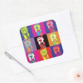 Pop'n'Roll mit Ministerpräsident! Quadratischer Aufkleber (Umschlag)