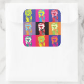 Pop'n'Roll mit Ministerpräsident! Quadratischer Aufkleber (Tasche)