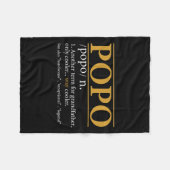 Popo Definition Fathers Day Gift Opa Geschenk Fleecedecke (Vorderseite (Horizontal))