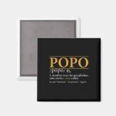 Popo Definition Fathers Day Gift Opa Geschenk Magnet (Vorderseite/Rückseite)