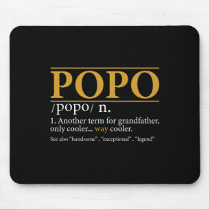Popo Definition Fathers Day Gift Opa Geschenk Mousepad