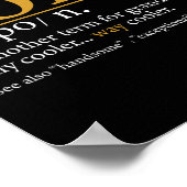 Popo Definition Fathers Day Gift Opa Geschenk Poster (Ecke)