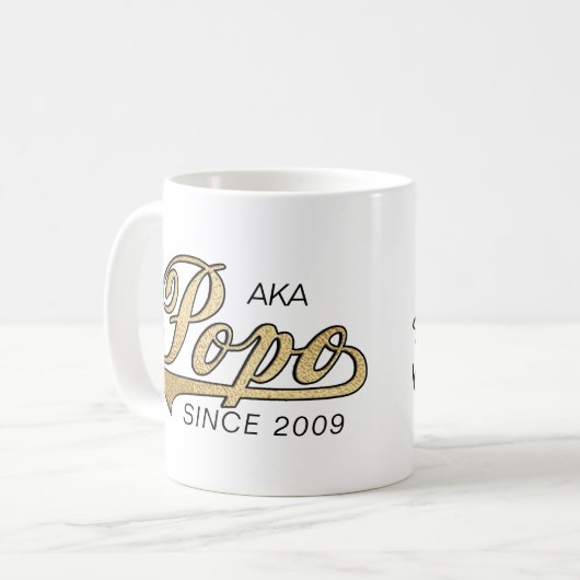 Popo Tasse "AKA Popo Seit..." (Vorderseite Links)