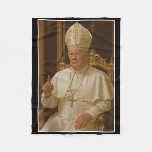 Popo Trump Vatikan Church Pope Trump Funny Christi Fleecedecke
