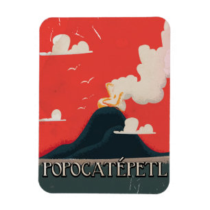 Popocatépetl Vulkan Reiseplakat Magnet