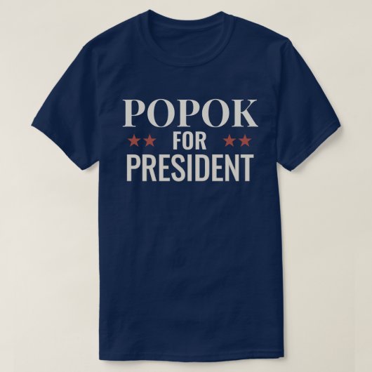 Popok for President ★ Endorsed by Crispy Campaign T-Shirt (Design vorne)