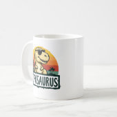 Poposaurus Dinosaurier Grandpa Saurus Vatertag Kaffeetasse (Vorderseite Links)