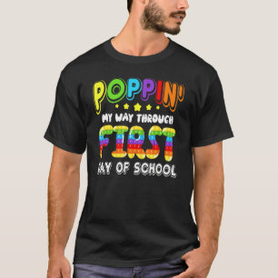 Popp mein Weg durch den ersten Schultag Kinder Jun T-Shirt