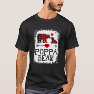 Poppa Bear Christmas Pajama Red Kariert Buffalo Fa T-Shirt