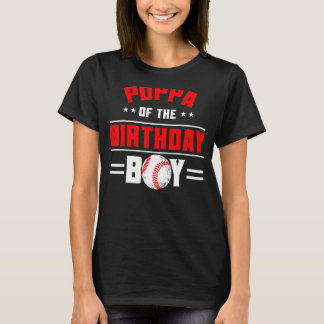 Poppa der Geburtstagsjunge Baseball Familienbd T-Shirt