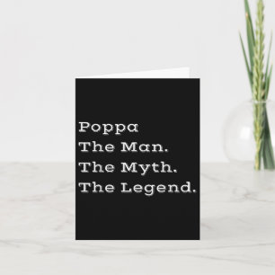 Poppa Der Mann der Mythos Der legendäre Väter Tag Karte