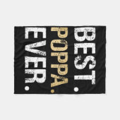 Poppa Geschenk von Grandtochter Grandson Best Popp Fleecedecke (Vorderseite (Horizontal))