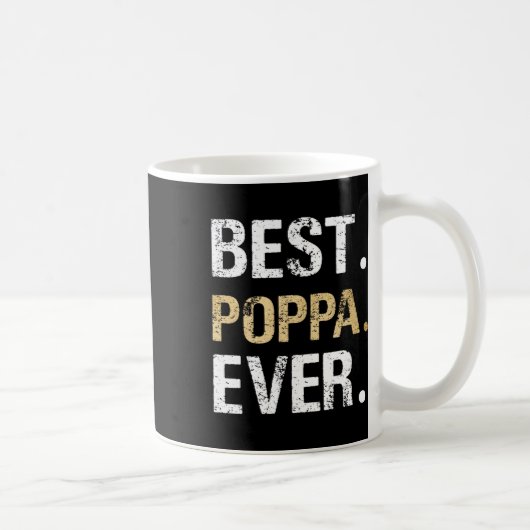 Poppa Geschenk von Grandtochter Grandson Best Popp Kaffeetasse (Rechts)