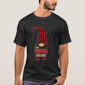 Poppa Gnome Weihnachts Rotes Buffalo Kariert Pajam T-Shirt