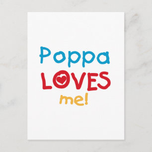 Poppa Lieben T - Shirt und Geschenke Postkarte