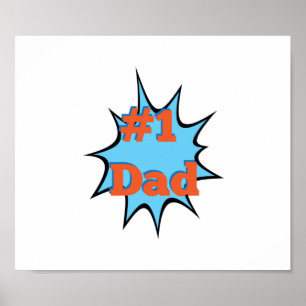 Poppa Nummer 1 Vater #1 Poster