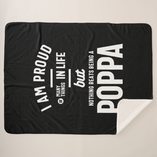 Poppa - Stolz auf viele Dinge im Leben Sherpadecke (Vorderseite (Horizontal))