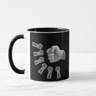 PopPa und Kinder Hand an Hand Tasse