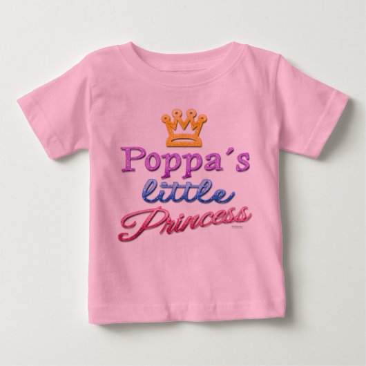 Poppas kleiner Prinzessin-Baby-Kleinkind-T - Shirt (Vorderseite)