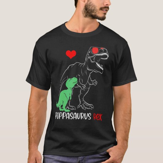 Poppasaurus Daddy Rex Autismus Vater T-Shirt (Vorderseite)