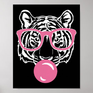 Poppen Bubble Gum Tiger Smart Pink Glas Kat und T Poster