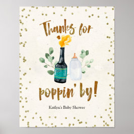 Poppen der Flaschen Danke für das Poppen durch Bab Poster