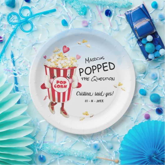 Poppen der Fragekoppler-Verlobung Pappteller (Party)