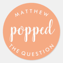 Poppen des Fragenaufklebers Peach