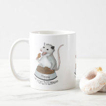 Poppen Die Porch Possum Kaffee Tasse, weiß