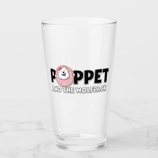 Poppet und das Wolfpack-Logo Glas (Vorderseite)