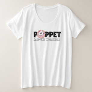 Poppet und das Wolfpack-Logo Große Größe T-Shirt