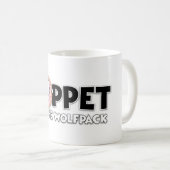 Poppet und das Wolfpack-Logo Kaffeetasse (VorderseiteRechts)