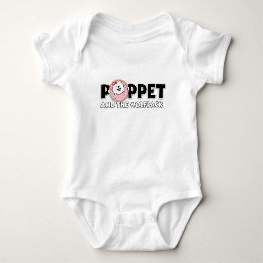 Poppet und Wolfpack Baby Strampler (Vorderseite)