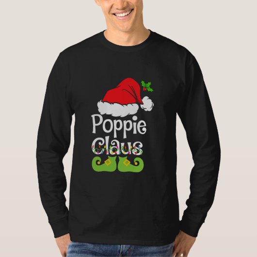 Poppie Claus Shirt Familie Matching Poppie Claus (Vorderseite)
