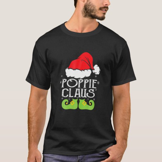 Poppie Santa Clause Familienmitglieder Matching Pa T-Shirt (Vorderseite)