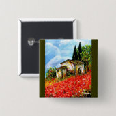 POPPIEN IN DER TUSKANIE BUTTON (Vorne & Hinten)