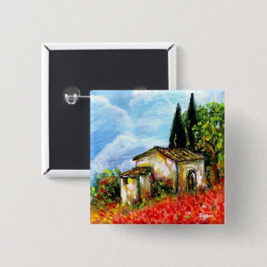 POPPIEN IN DER TUSKANIE BUTTON (Vorne & Hinten)