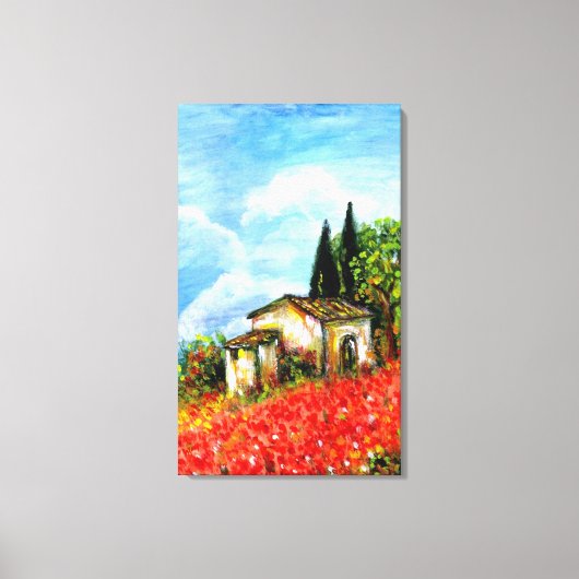 POPPIEN IN DER TUSKANIE LEINWANDDRUCK (Vorderseite)