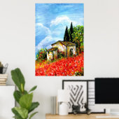 POPPIEN IN DER TUSKANIE POSTER (Heimbüro)