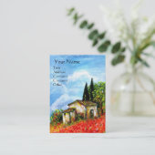 POPPIEN IN DER TUSKANIE VISITENKARTE (Stehend Vorderseite)