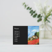 POPPIEN IN DER TUSKANIE VISITENKARTE (Stehend Vorderseite)