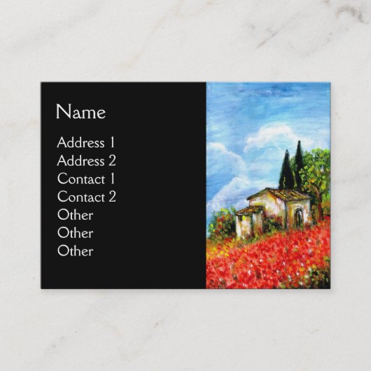 POPPIEN IN DER TUSKANIE VISITENKARTE (Vorderseite)