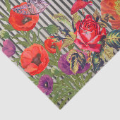 POPPIEN MIT SCHWARZEN STREIFEN-Zwirnpapier Seidenpapier (Ausschnitt)